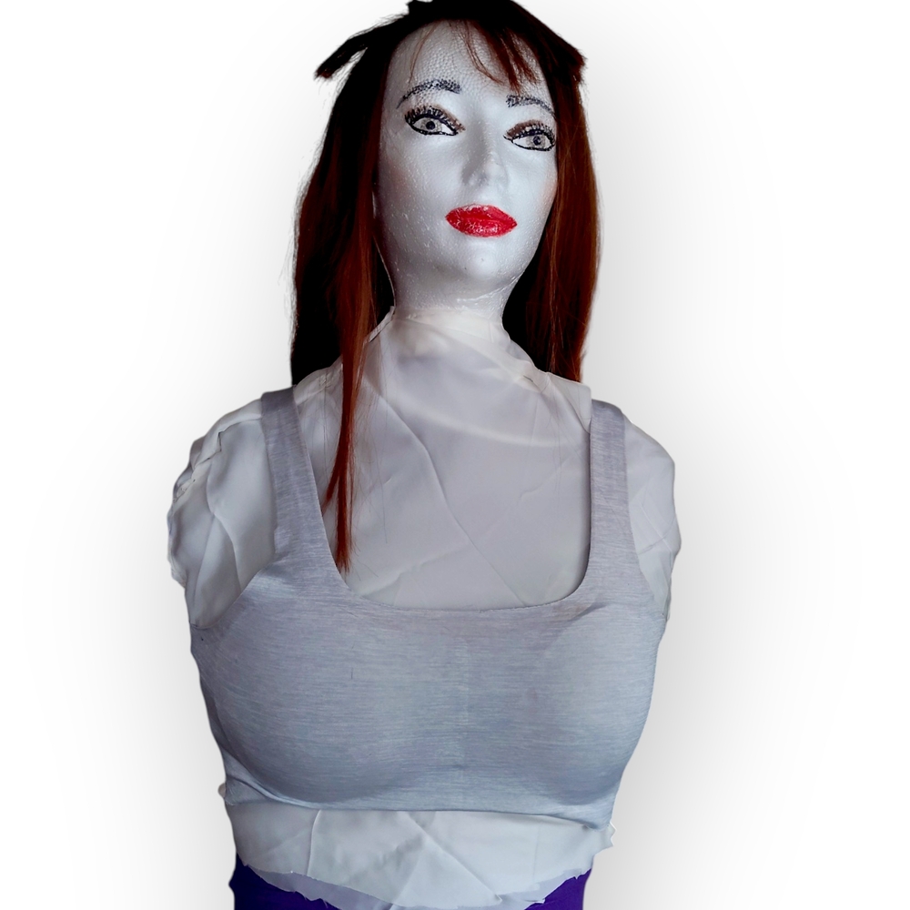 Charisma Gray Fabric Bra Women's Size L